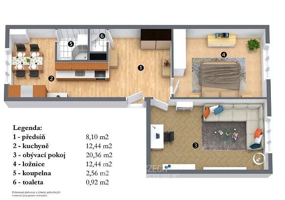 Prodej bytu 2+1/B/G, Roztoky u Křivoklátu, obrázek č.3