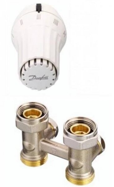 Danfoss set RAE-K 5034 termostatická hlavice + RVL-KS přímé šroubení 013G5091