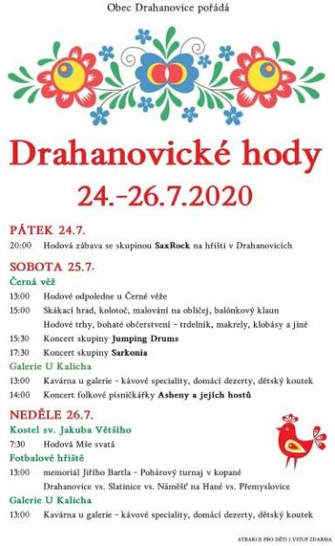 24. - 26. 7. Drahanovické hody | Obec Drahanovice