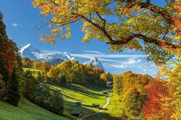 Wamberg, Herbst über Garmisch-Partenkirchen