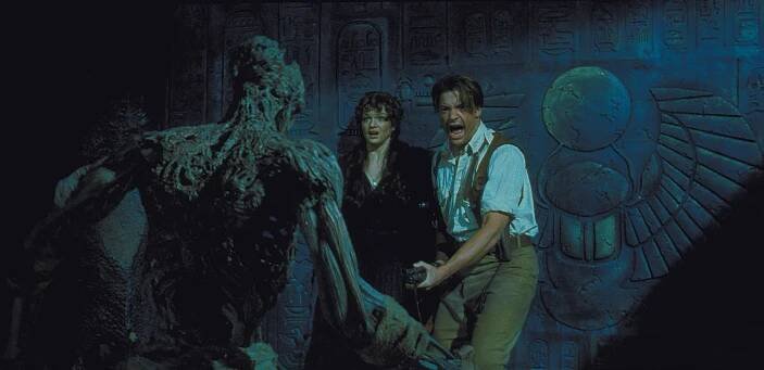 Mumie - Z filmu - Rachel Weisz, Brendan Fraser