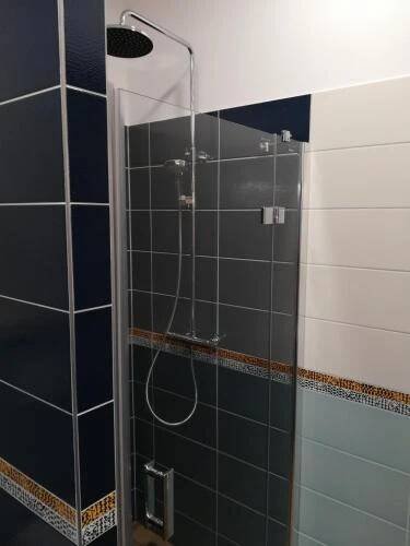 Koupelna v ubytování Apartmány U Holubů