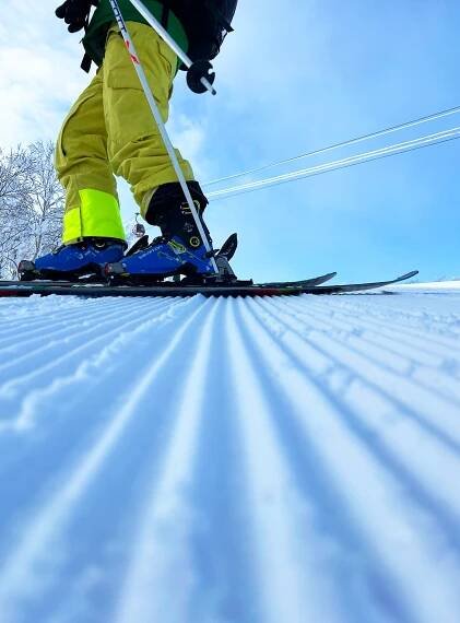 Perfectly groomed pistes
