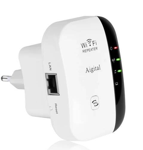 Zesilovač signálu Wi-Fi 300 Mbit/s 2,4 GHz LAN port WPS