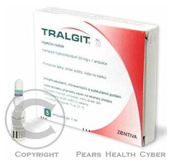 TRALGIT 50 INJ  5X1ML/50MG Injekční roztok (Bolest a zvýšená teplota)