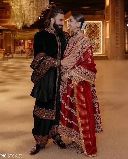 Deepika Padukone and Ranvir Singh At Anant Radhika Wedding Ceremony 