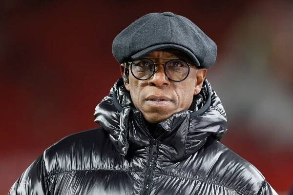 MANCHESTER, ENGLAND - FEBRUARY 7: Ian Wright, football pundit and former footballer looks on before the Emirates FA Cup Fourth Round match between Manchester United and Leicester City at Old Trafford on February 7, 2025 in Manchester, England. (Photo by Richard Sellers/Sportsphoto/Allstar via Getty Images)