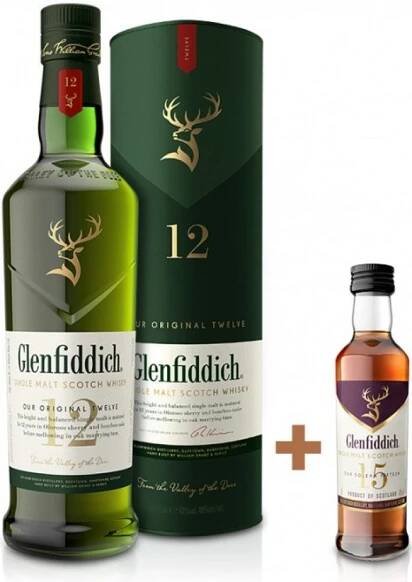 Glenfiddich 12y 40% 0,7 l (tuba)