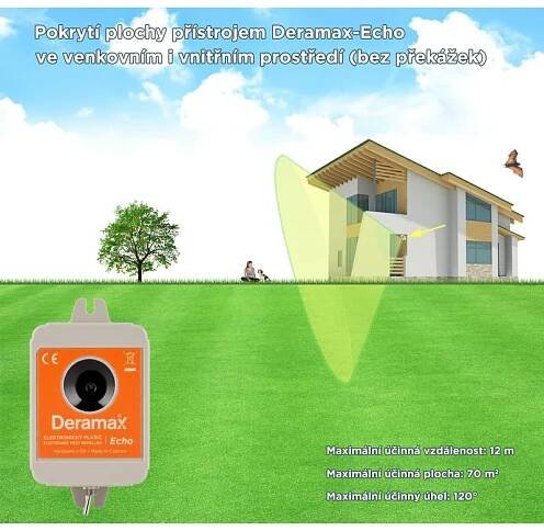 Deramax®-Echo - Ultrazvukový plašič (odpuzovač) netopýrů - 5 let záruka