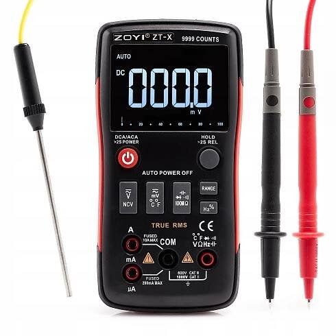 DIGITÁLNÍ MULTIMETR ZT-X TRUE RMS NCV MĚŘENÍ TEMP CE