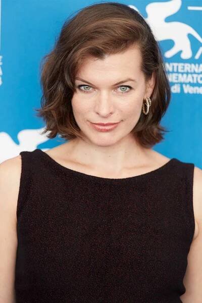 Milla Jovovich Brown Bob with Side Bangs