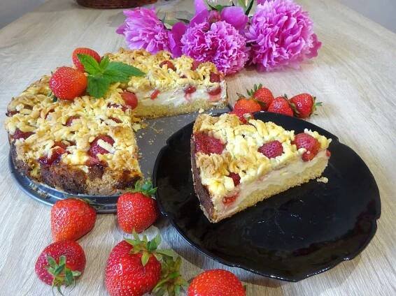 Jak upéct strouhaný ovocný koláč s tvarohem | recept i pro diabetiky | jaktak.cz