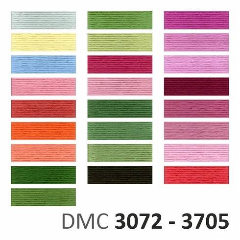Bavlnky DMC 3072 - 3705 - vyberte barvu