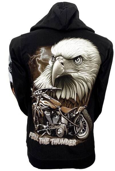 moto mikina s potiskem, Velikost M