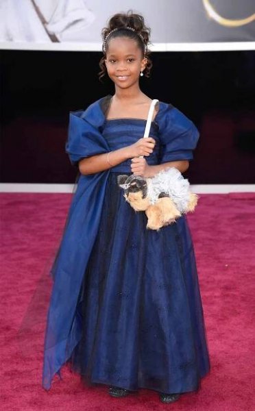 Quvenzhané Wallis arrives at the 85th annual Academy Awards at the Dolby Theatre in Hollywood, Calif., on Feb. 24, 2013