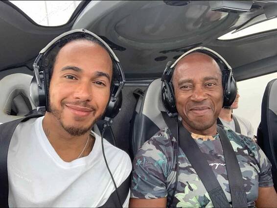 Lewis Hamilton and Anthony Hamilton.
