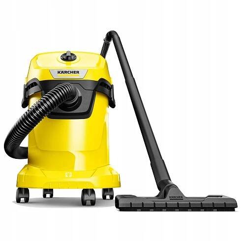 KARCHER VYSAVAČ VYSAVAČ NA POPEL KRBU BEZSÁČKOVÝ 1000 W Model WD3 BOGATY ZESTAW DOMOWY WARSZTATOWY 1000W