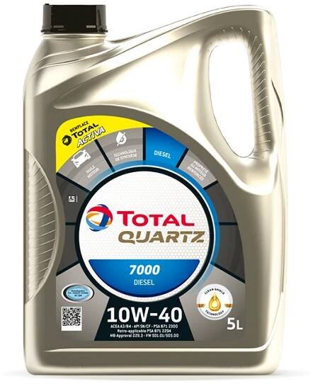 Total 2216284 - Quartz 7000 Diesel 10W-40 - 5L