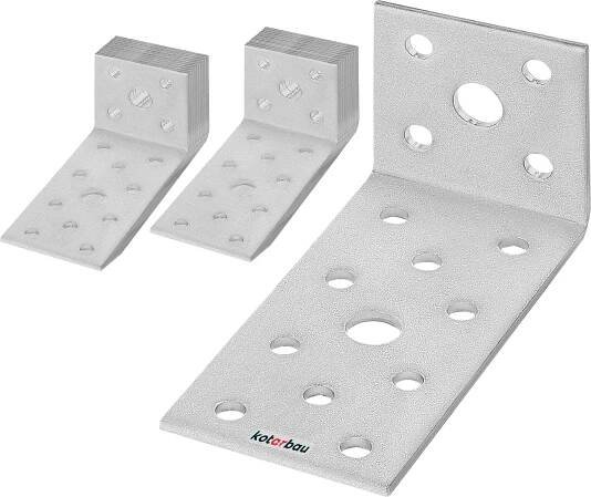 KOTARBAU® Sada 25 rohových spojovacích prvků 40 x 80 x 40 Spojovací prvek pro ocelovou konstrukci Spojovací prvek pro perforované panely Nábytkový spojovací prvek Vysokopevnostní pozinkovaný dřevěný spojovací prvek Montážní spojovací prvek Spojovací prvek pro židle Spojovací prvek pro židle