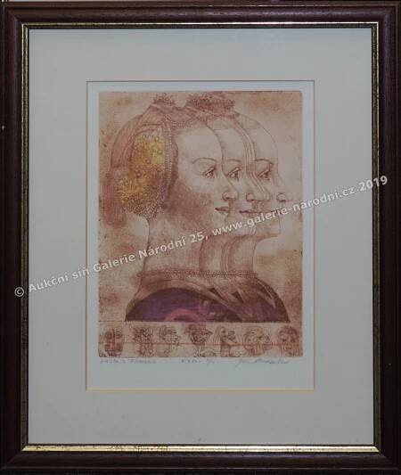 Aukce obrazů | Konvolut 4 ks leptů | Anderle Jiří | Galerie Národní 25 s.r.o.