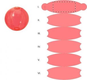 Reklamní "Nemon" plážový míč (ø28 cm), červená | UniMark