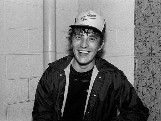 Portrait of Canadian musician Rick Danko (1942 - 1999) as he poses backstage at McGreevey's, Niles, Illinois, April 22, 1983. (Photo by Paul Natkin/Getty Images)