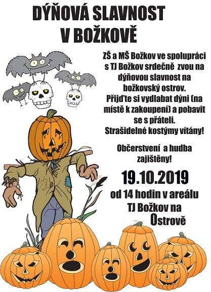 ZŠ a MŠ Božkov pořádá tradiční Dýňovou slavnost | Portál městského obvodu Plzeň 2