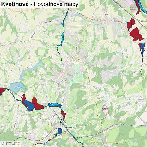 Květinová - mapy | Kurzy.cz