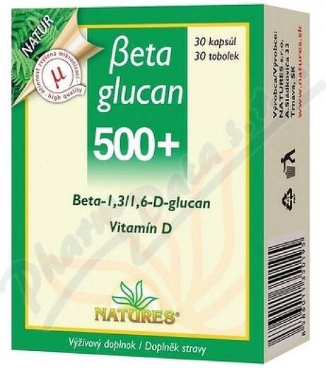 Natures beta glucan 500 30 kapslí