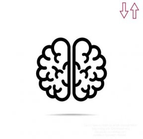 Ikona webové lidský mozek — Stockový vektor