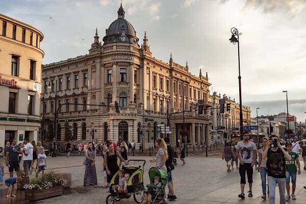 Streets and architecture of the old city of Lublin