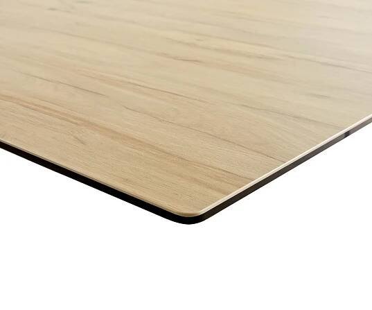 Jídelní stůl Edge 300x100 keramika Laminam® Sabbia dubová barva kov šikmý černý - DELIFE.cz