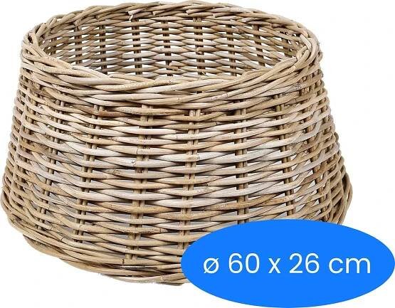 WDMT Pletená sukně na vánoční stromek - Ø 60 x 26 cm - koš na vánoční stromek - vánoční stromek - stojan na vánoční stromek - vánoční dekorace - hnědá
