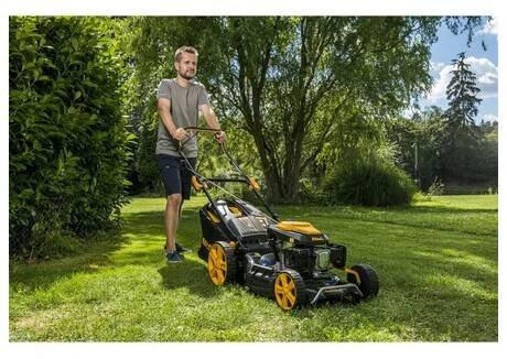 Benzínová sekačka Riwall PRO RPM 5355, 4v1 s pojezdem