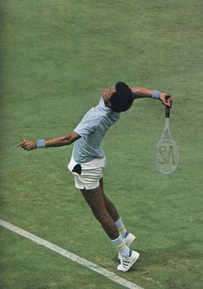 Arthur Ashe Bending His Body Wallpaper