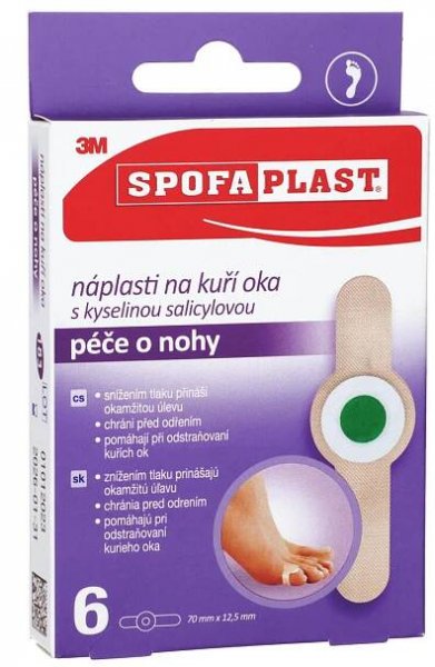Spofaplast 3M náplasť na kurie oká, 6 ks