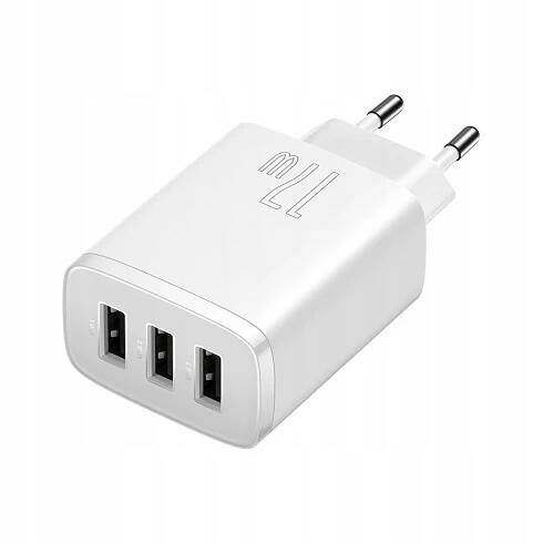 Nabíječka do sítě Baseus 3x USB 17W