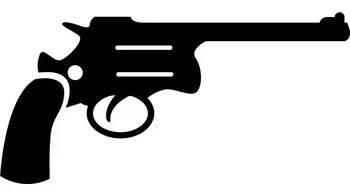 Samolepka na stěnu Revolver oldschool 21x45 cm