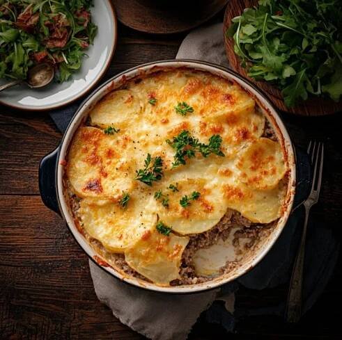 Recept na zapečené brambory s mletým masem