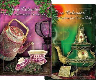 Pangea Tea čajový adventní kalendář růžový/zelený 24 ks 46 g