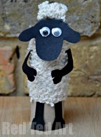 TP Roll Shaun the Sheep by Red Ted Art                                                                                                                                                     More Animal Crafts For Kids, Toddler Crafts, Arts And Crafts For Kids, Easter Crafts, Kids Tp