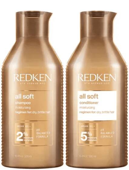 Redken All Soft Shampoo and Conditioner 500ml Bundle