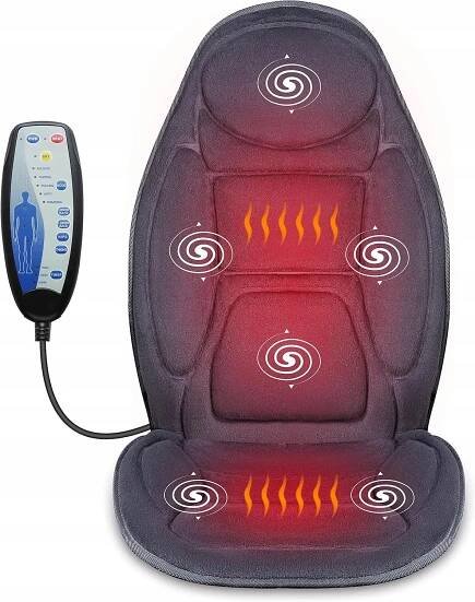 SNAILAX SL-262PEU MASÁŽNÍ PODLOŽKA / MASÁŽNÍ PŘÍSTROJ SHIATSU + DÁLKOVÉ OVLÁDÁNÍ Barva šedá