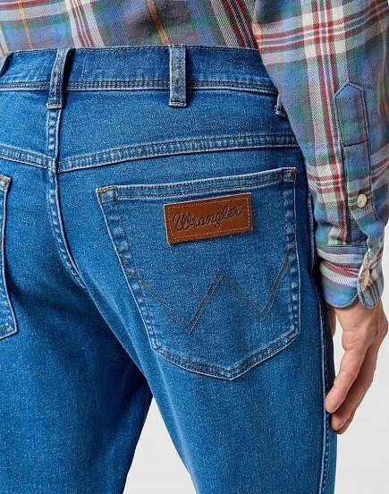 Wrangler TEXAS SLIM W38 L36 Pánské džínové kalhoty džíny JEDNODUCHÉ Název barvy výrobce RIDGE WASH