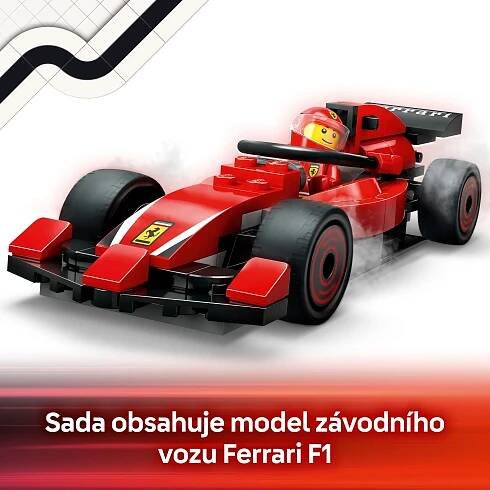 LEGO® City 60443 Zastávka v boxech F1® a personál s vozem Ferrari