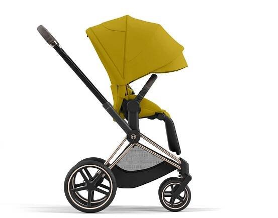 CYBEX Kočárek Priam 4.0 Rosegold, seat pack, lux carry cot Mustard Yellow