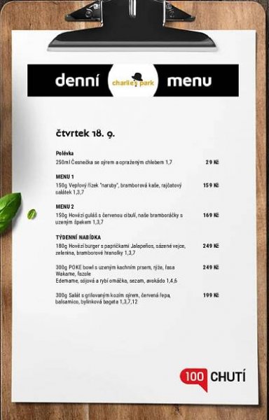 Denní menu jpeg – Charlie's Park