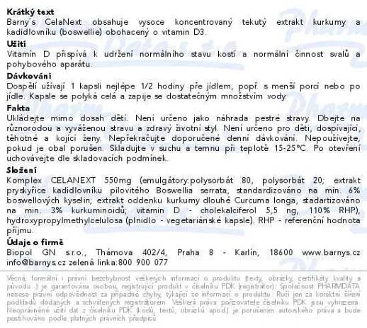 Barnys CelaNext cps.30 - Brněnská lékárna - Váš partner pro zdraví