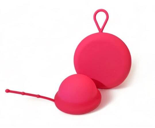 Menstruační disk string malina (disk+obal ZDARMA)
