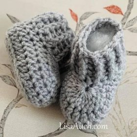 Free Crochet Patterns and Designs by LisaAuch: 10 minute Easy Crochet Booties Pattern Crochet Designs, Knitting Patterns